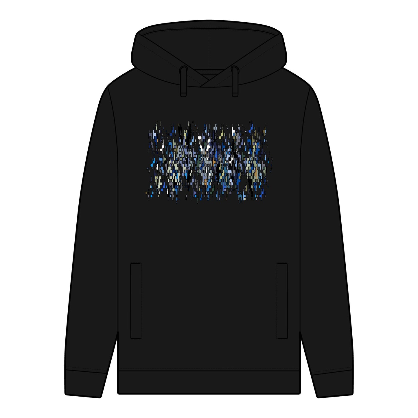 Men's Organic Hoodie with Vibrant Polyominoes Pattern