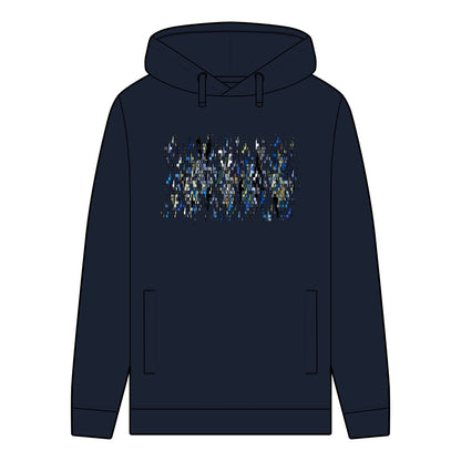 Men's Organic Hoodie with Vibrant Polyominoes Pattern