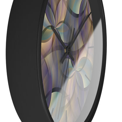 "FLORA" col Desert  - Jhane Barnes custom designed Wall Clock. *Click to select your base color + hands that best matches your space