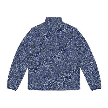 Men's Puffer Jacket "CAMOU-SCHATT" col. Cobalt Pulse - Jhane Barnes custom design