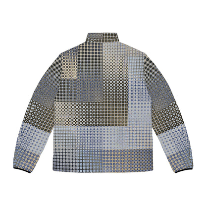 Men's Puffer Jacket "FREQUENCY" col. Moss Behaving. Jhane Barnes custom design