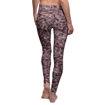 Women's Mid-rise Casual Leggings  "MEZZO" col Wine