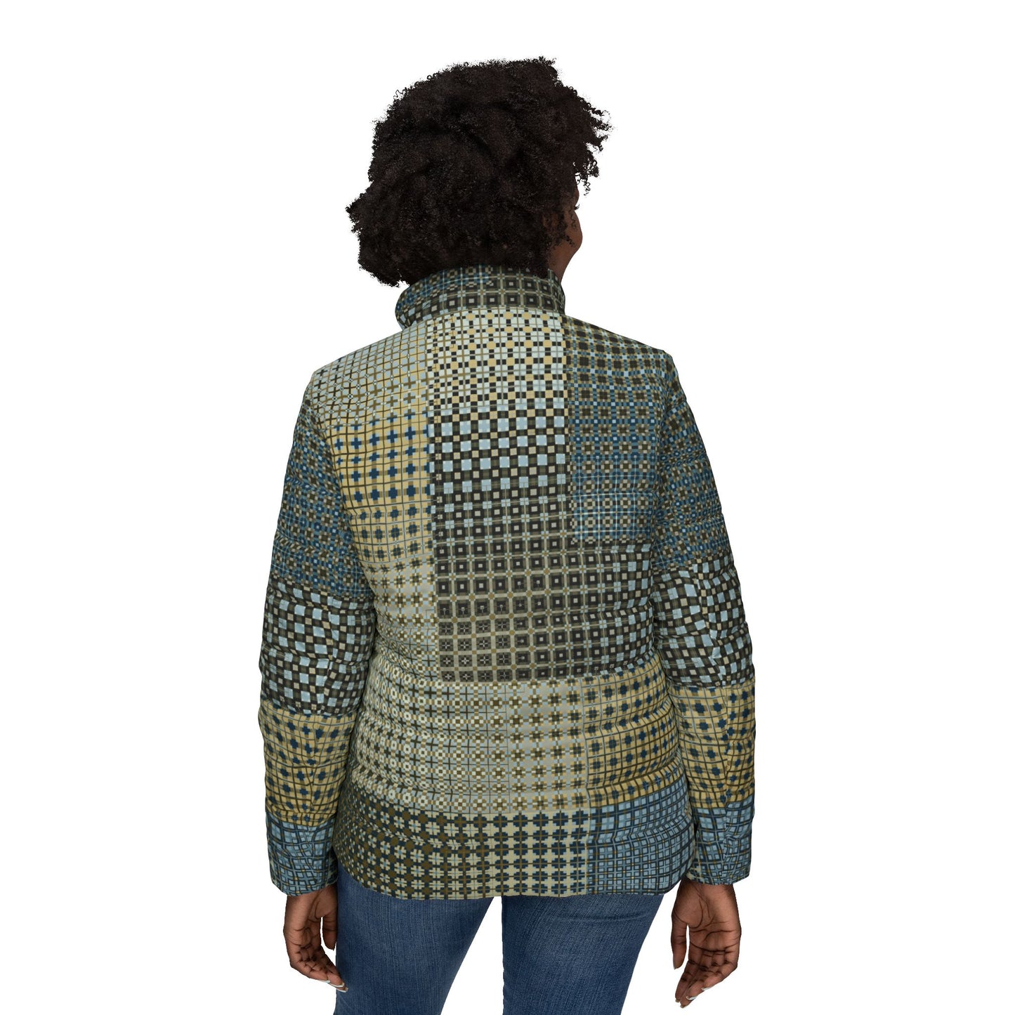 Women’s Puffer Jacket "FREQUENCY" col-21, Jhane Barnes custom design