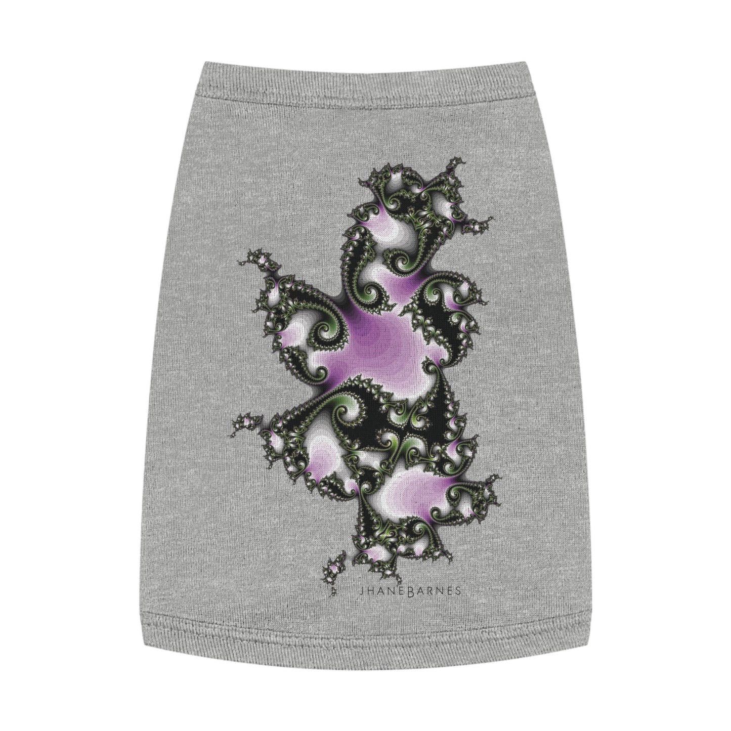 Pet Tank Top "FRACTALE SWIRL" JB Design in col. Heather