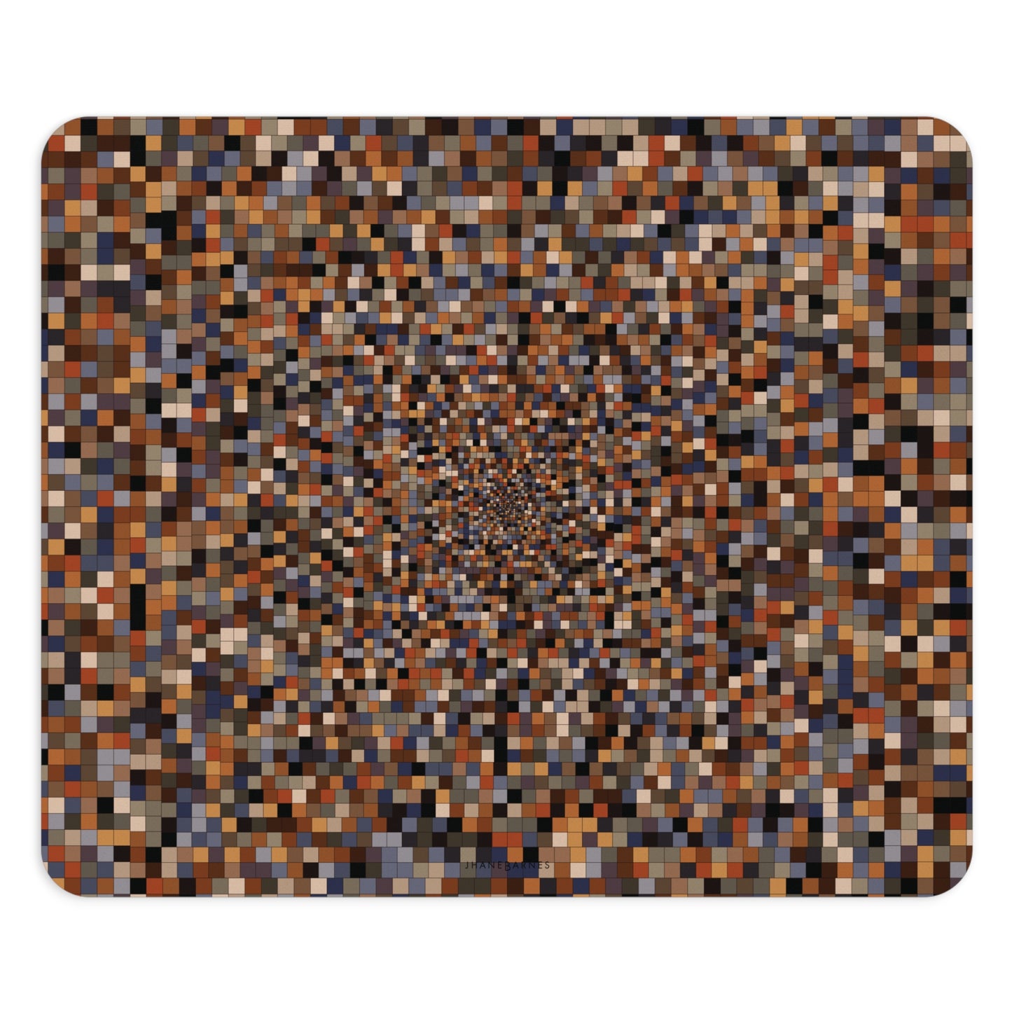 Mouse Pad (Round or Rectangle) "SQUARES" col Red Rock