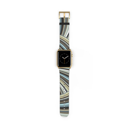 Vibrant Watch Band "STRIPE INVERSION" col. Mint Chocolate Sport Strap for Fitness Lovers