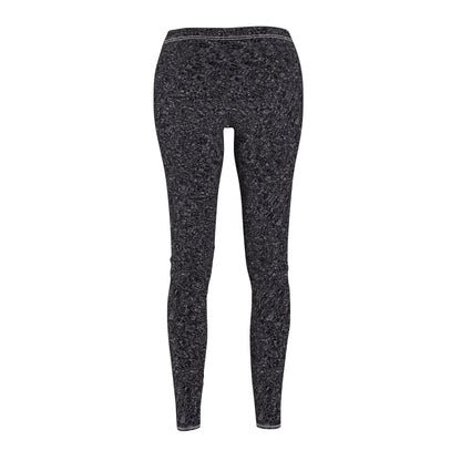 Women's Cut & Sew Casual Leggings "MADRAS MAYHEM" col. Shadowplay