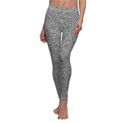Women's Cut & Sew Casual Leggings "MAGIC SQUARE" col. Black & White