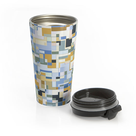 "POLYOMINOES"  Col Beach - Stainless Steel Travel Mug