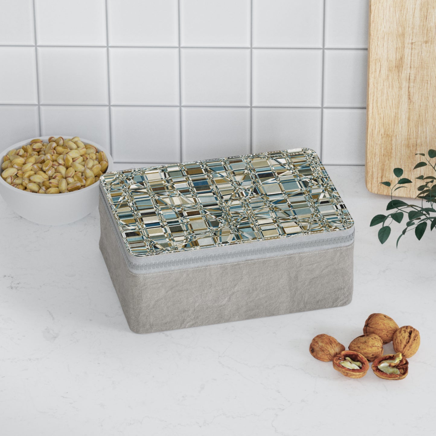 Zip Lunch Box "GRIDWRAP" col. Mint Chocolate