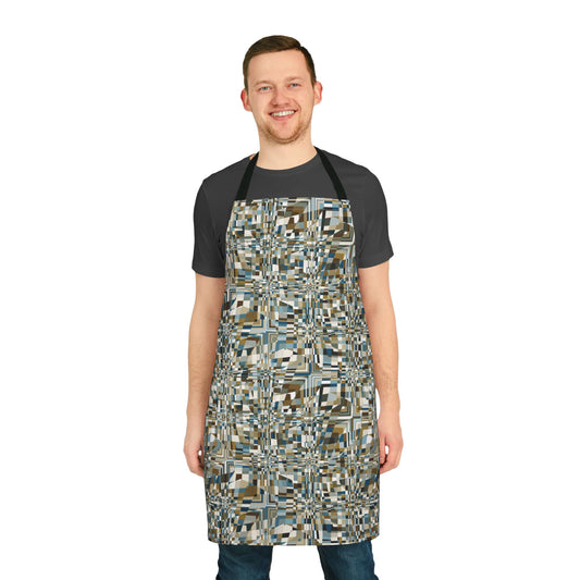 Apron, Jhane Barnes design "QUAD" col. Mint Chocolate