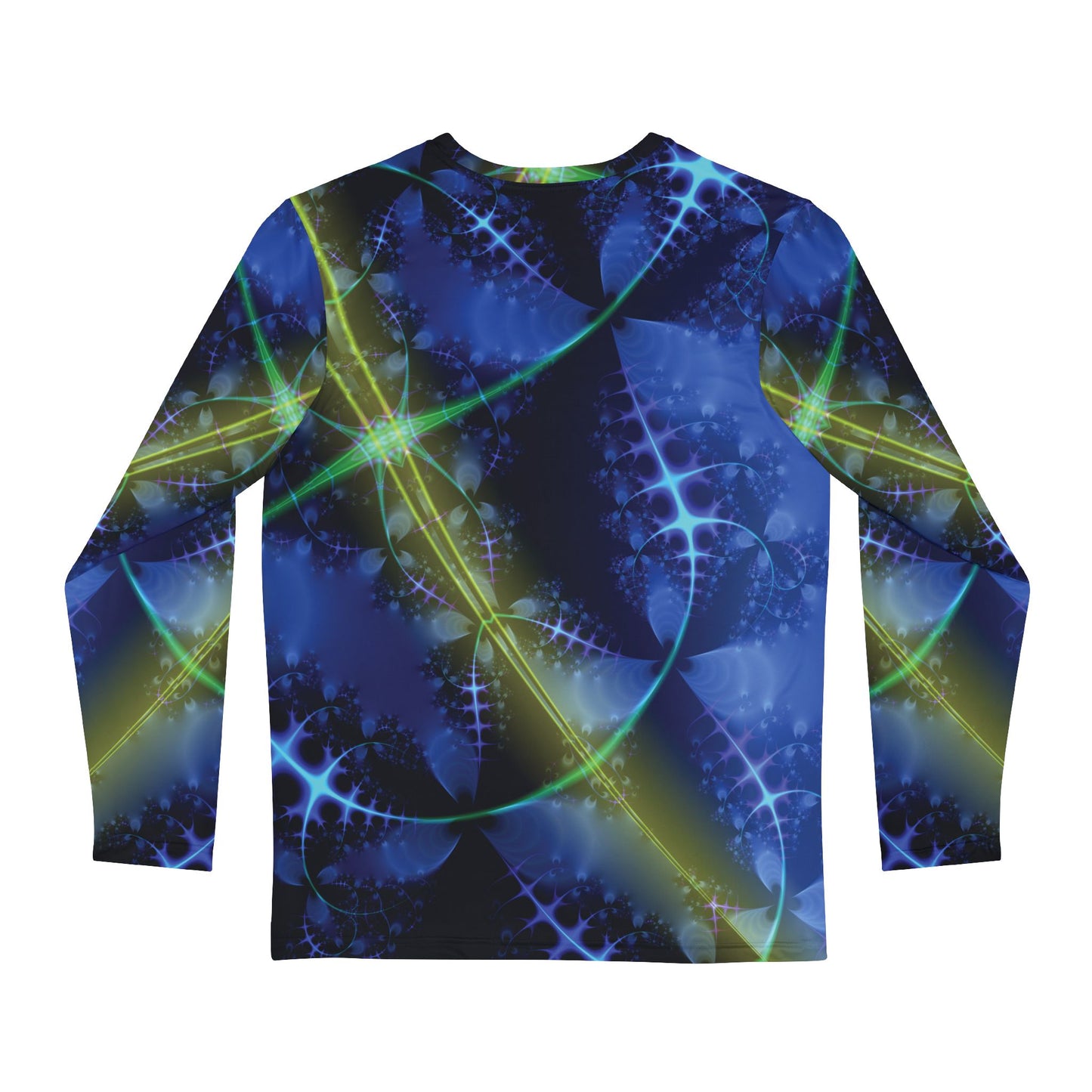 Men's Brushed poly Tee "BLUE NEWTON" Design (long sleeve)