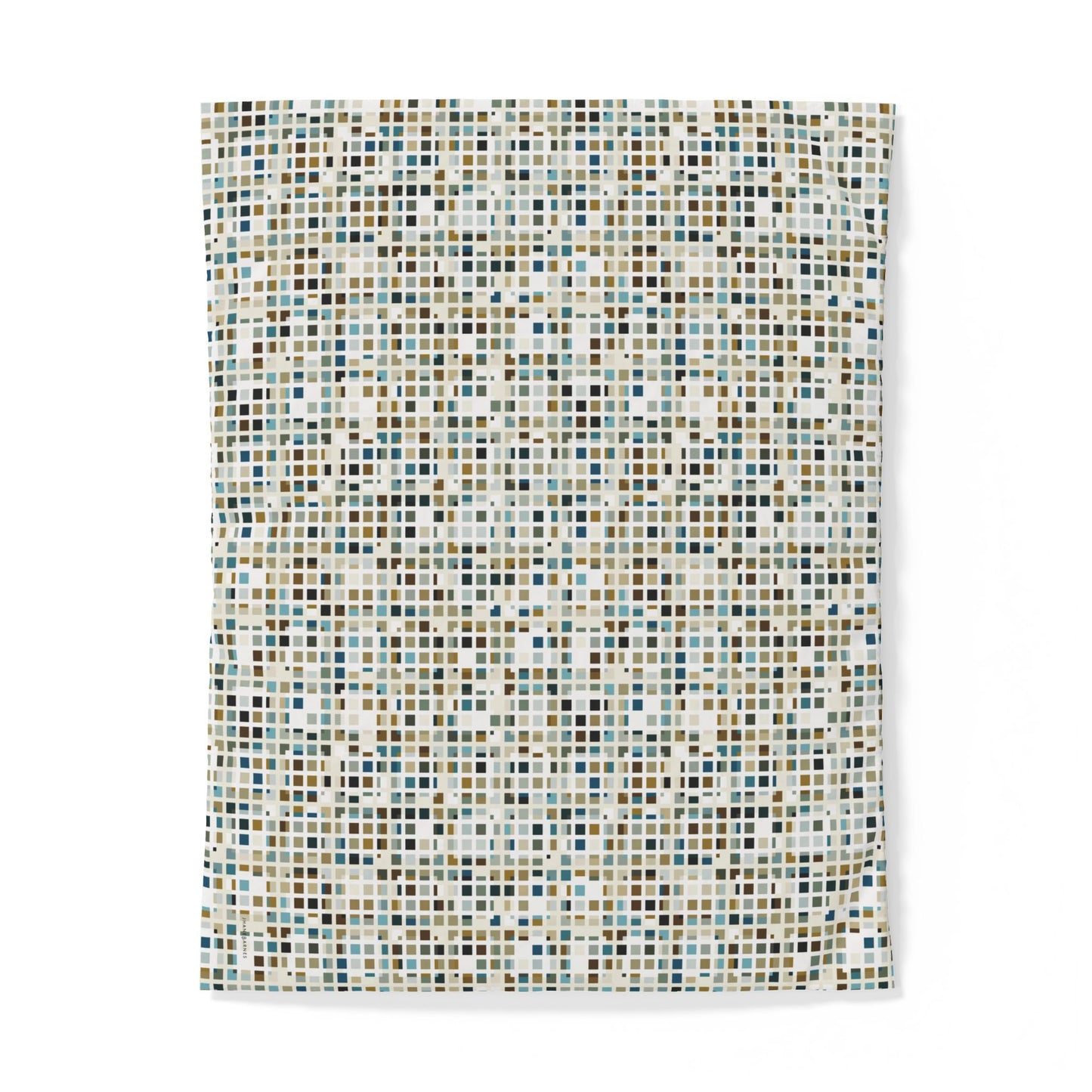 Cotton Duvet Cover "SQUARZE" col. Mint Chocolate