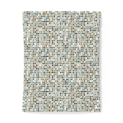 Cotton Duvet Cover "SQUARZE" col. Mint Chocolate