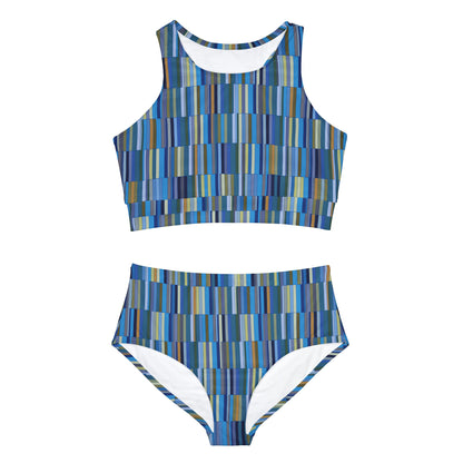 Sporty Bikini Set "SHEAR FORCES" col Blue Jenas