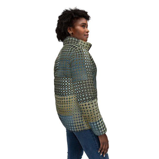 Women’s Puffer Jacket "FREQUENCY" col-21, Jhane Barnes custom design