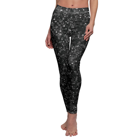 Women's Mid-rise Casual Leggings "ROUNDABOUT" col Black