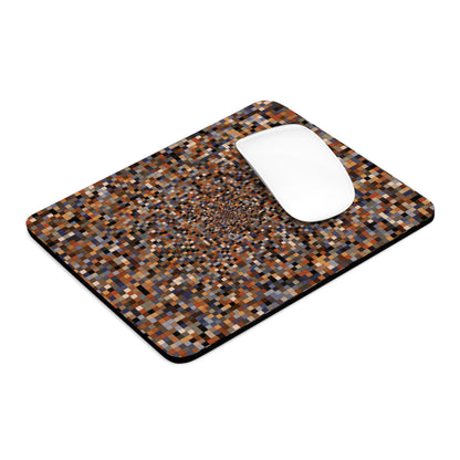 Mouse Pad (Round or Rectangle) "SQUARES" col Red Rock