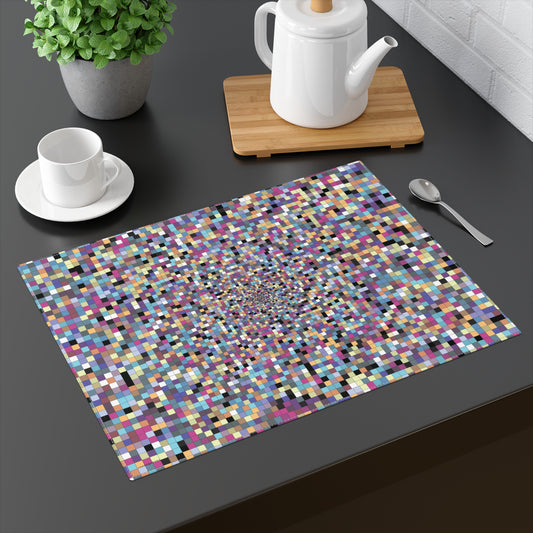 "SQUARES" col Highly Meditated Placemat Jhane Barnes custom design