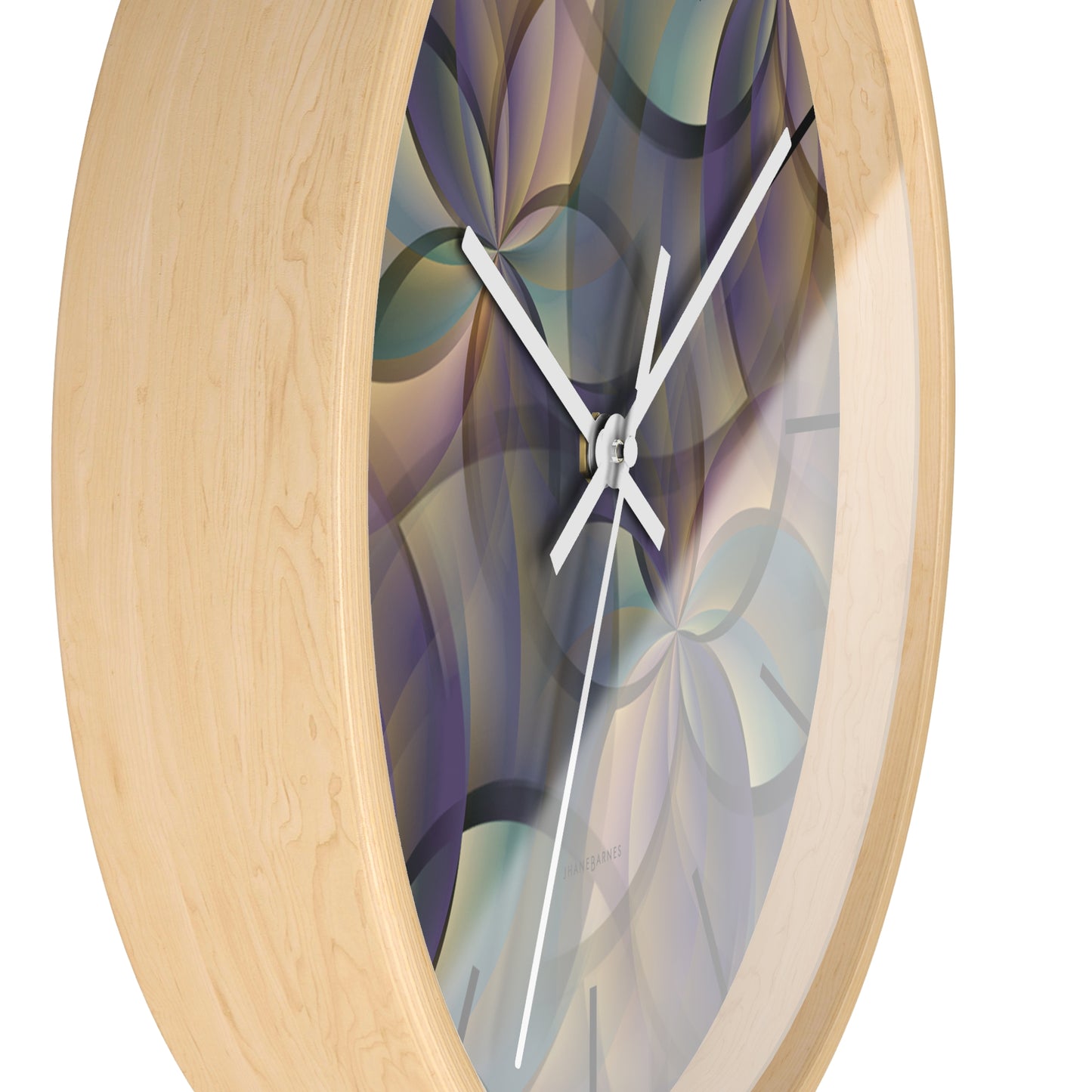 "FLORA" col Desert  - Jhane Barnes custom designed Wall Clock. *Click to select your base color + hands that best matches your space