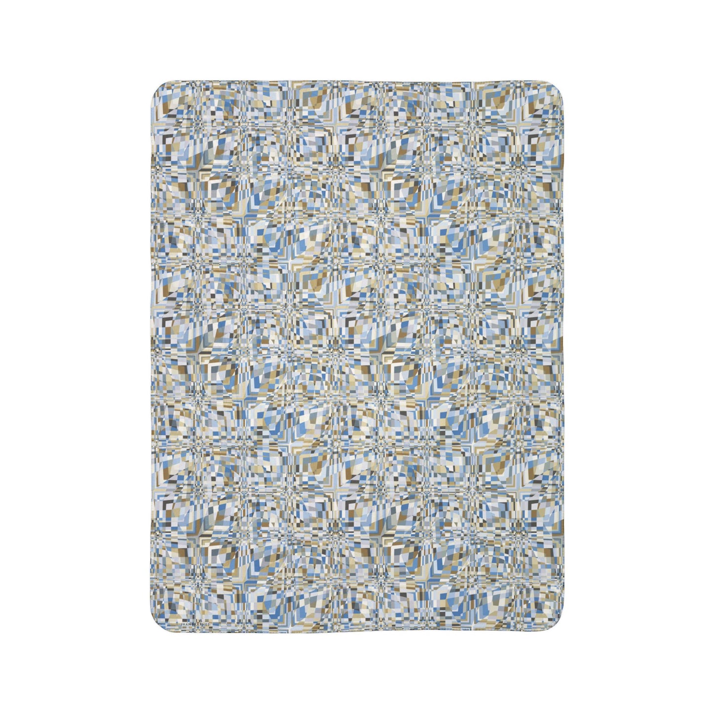 Fleece Sherpa Blanket "QUAD" col. Celestial  Jhane Barnes design