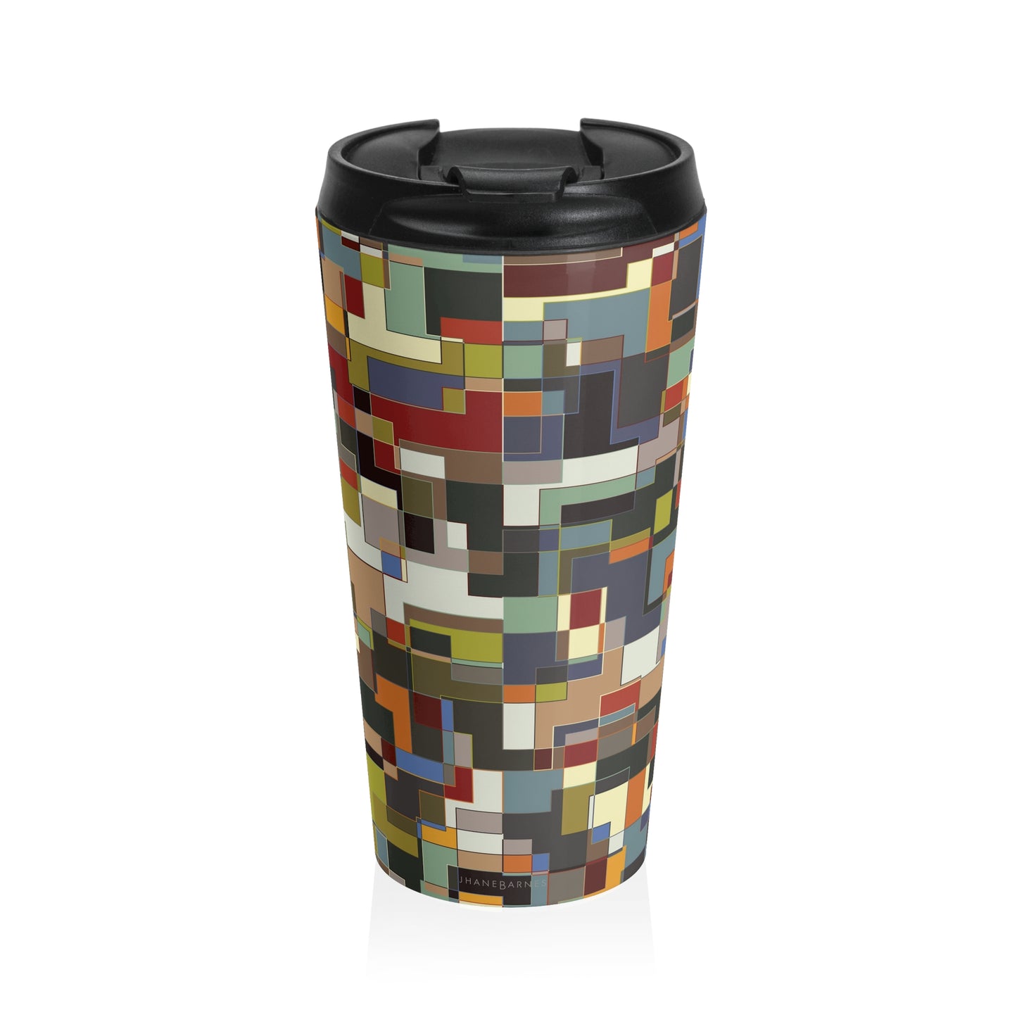 "POLYOMINOES"  Col Electricity - Stainless Steel Travel Mug