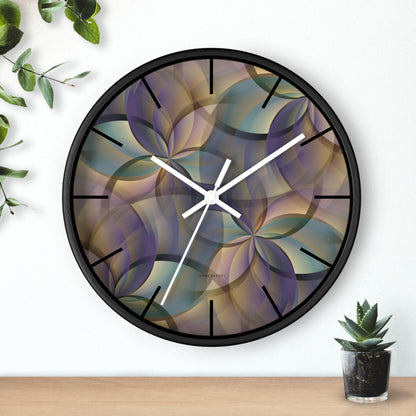 "FLORA" col Desert  - Jhane Barnes custom designed Wall Clock. *Click to select your base color + hands that best matches your space