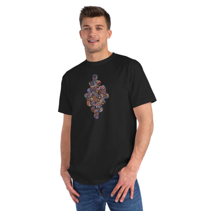 Organic Unisex Classic T-Shirt with Vibrant Fractal Medallion Pattern