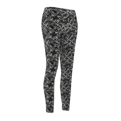 Women's Cut & Sew Casual Leggings "SCRIBBLE" col Shadowplay