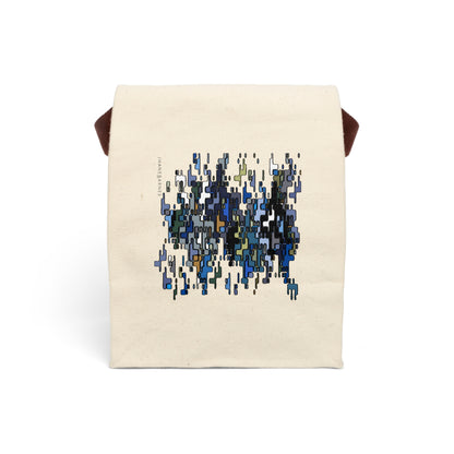 Canvas Lunch Bag With Strap "CIRCUIT" col. Blue jeans