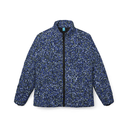 Women’s Puffer Jacket "CAMOU-SCHATT" col. Cobalt Pulse - Jhane Barnes custom design