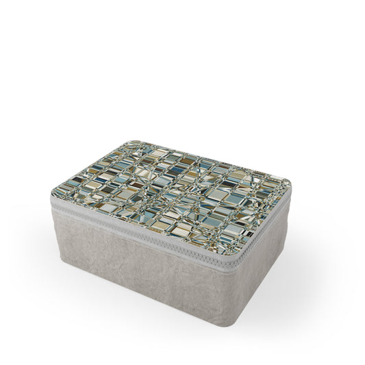 Zip Paper Lunch Bag "GRIDWRAP" col. Mint Chocolate