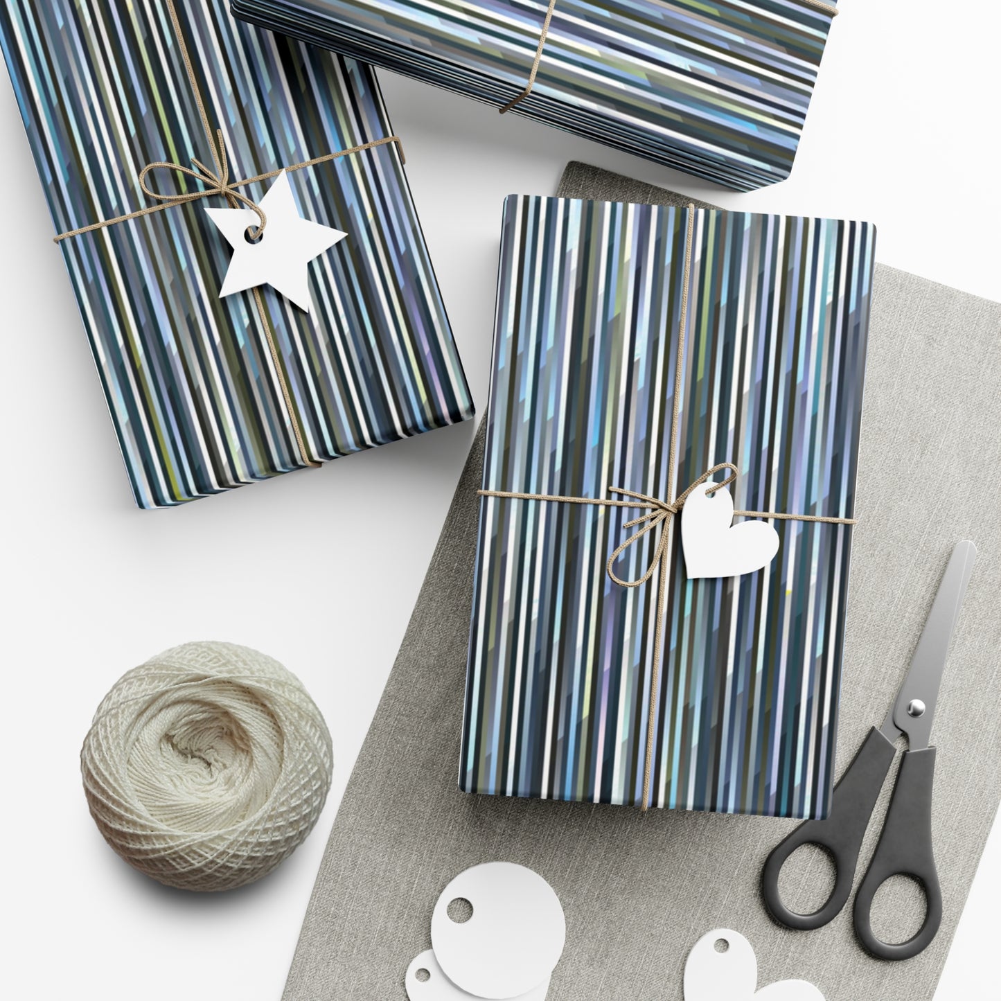 "BANDWIDTH STRIPE" Blue - Gift Wrap Paper