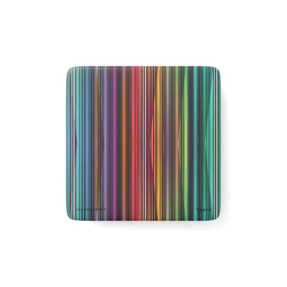 Porcelain Magnet, Square "SLURM" col. Varicolor