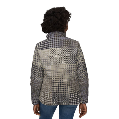 Women’s Puffer Jacket "FREQUENCY" col-1, Jhane Barnes custom design