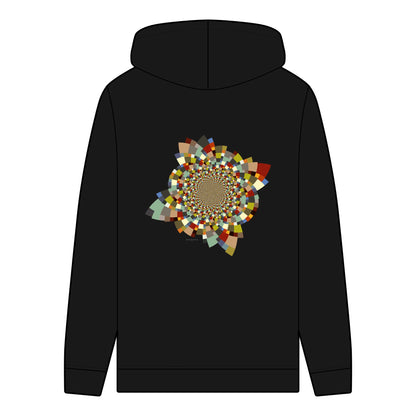 Men's Organic Hoodie with Vibrant Inverted Schatt Pattern