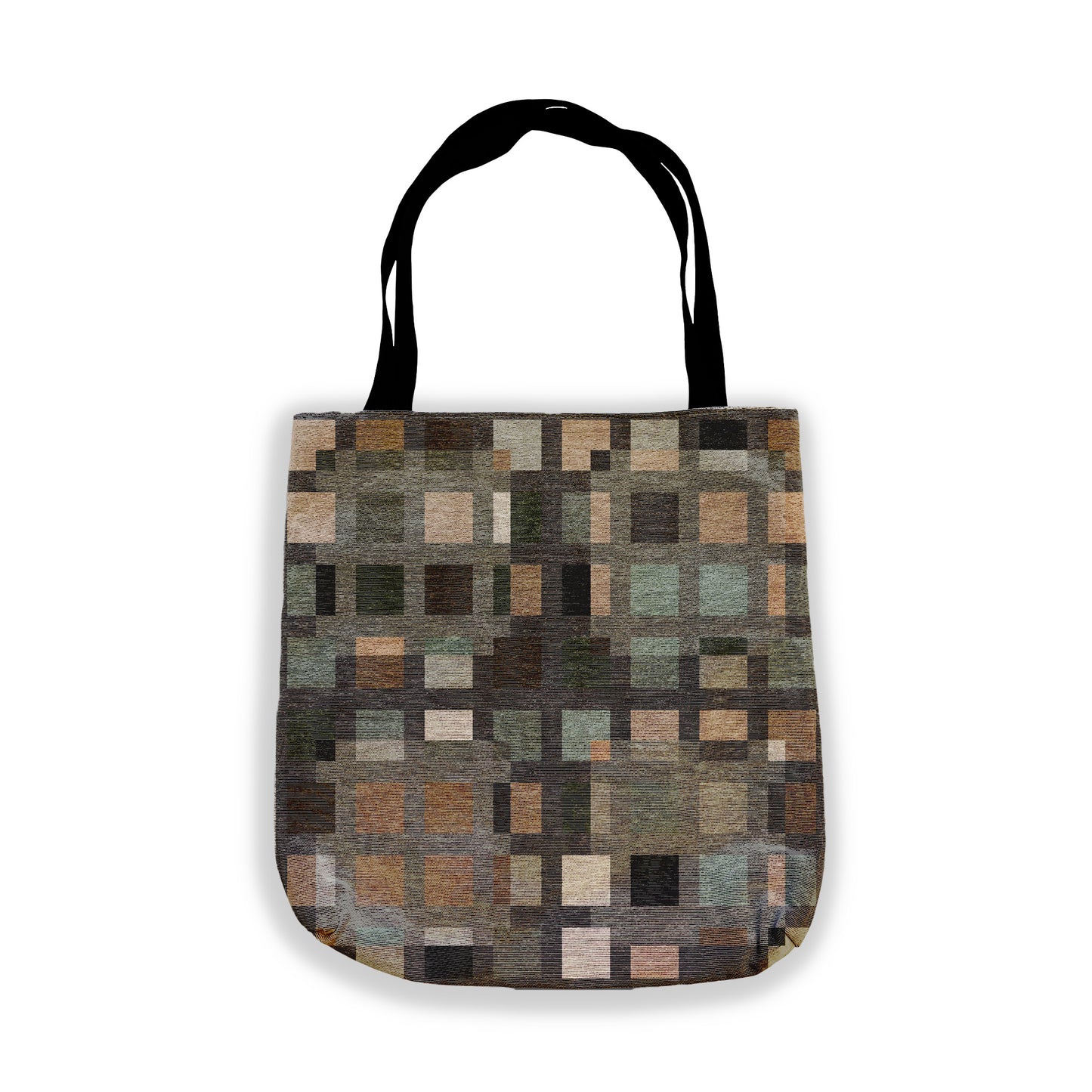 Woven Tote Bag "SQUARZE" col. Terra & Firma