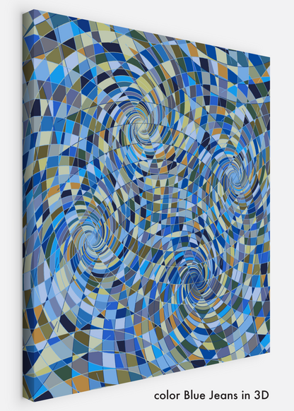 SPIRALS   - JHANE BARNES custom design Digital artwork on Canvas   *more colors avail