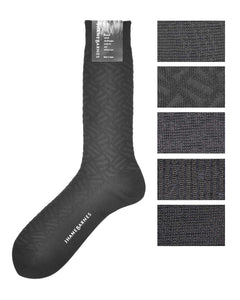 Socks Bundle : 5 different patterns of solid black